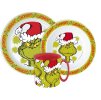 Plastový jídelní set GRINCH Christmas s hrnkem zelený
