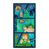 Plážová osuška MINECRAFT Explore modrá 70x140cm - rychleschnoucí