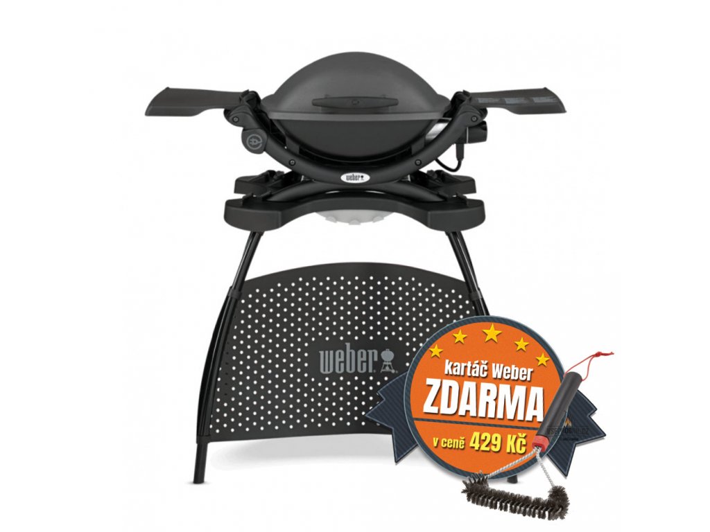 ELEKTRICKY GRIL WEBER Q 1400 STAND TMAVO EDY Vseprogril.cz