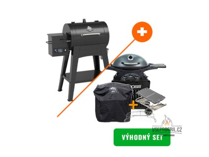 Gril na dřevěné pelety FB500 Pit Boss + plynový Sportsman 3