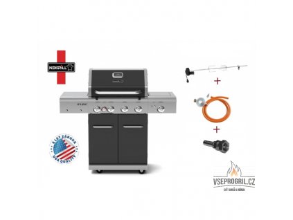 Plynový gril Nexgrill 4B Deluxe Zdarma kryt + otočný rožeň