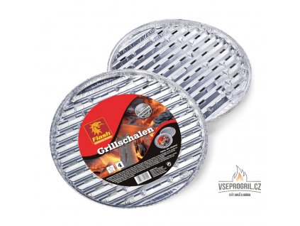 Grilovací alu tácky kulaté 4ks Flash