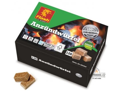 Podpalovací kostky WOOD & WAX 128ks Flash