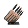 6-dílná sada kuchyňských nožů černá se stojanem Edice Rose Gold Gooda