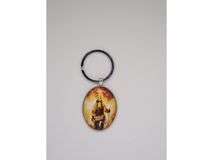 Přívěšek na klíče Hasič v plamenech
