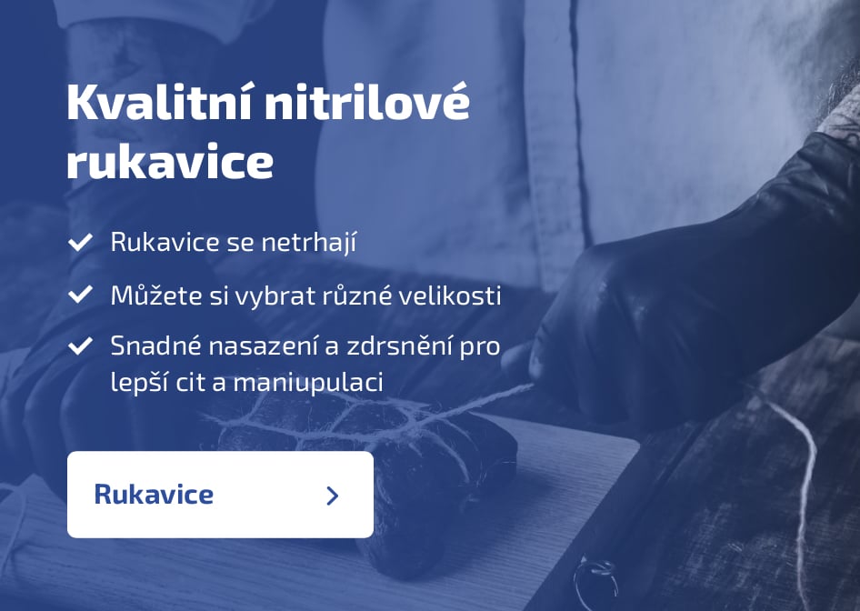 Kvalitní nitrilové rukavice – odolné rukavice vhodné pro práci s potravinami i v gastronomii. Snadné nasazení, různé velikosti, vysoká odolnost proti natržení.