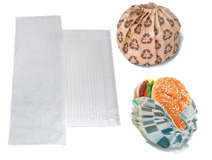 Obal na hamburger PLEATPACK, XL, 224x89 mm, bílý - 500 ks