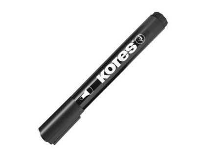 Permanentní popisovač Kores - kulatý hrot, černý