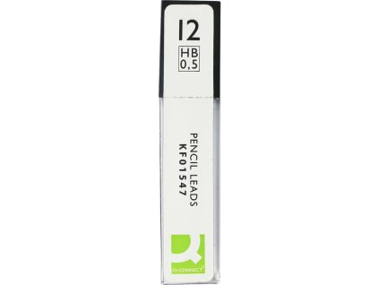 Náhradní tuhy Q-Connect HB - 0,5 mm, 12 ks