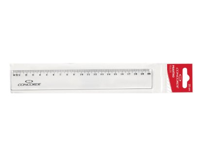 Pravítko Concorde - 20 cm, závěs, transparentní
