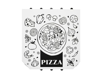 Pizza krabice, potisk pizza - 32x32x3 cm, 100 ks