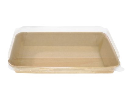 Miska na sushi kraft - 220x137x25 mm, 200 ks