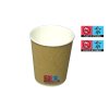 Papírový kelímek Wrap hnědý, 110 - 350 ml, Eu logo