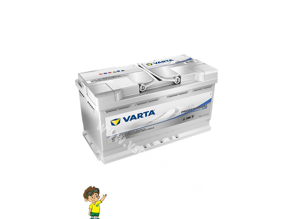 Trakční baterie VARTA Professional Dual Purpose AGM, 12V 95 Ah, EL0100, www.vseprokaravan.cz