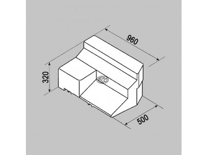 Nádrž na vodu pro Fiat Ducato, Peugeot Boxer a Citroen Jumper, 80l, FUSION 300/054