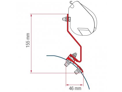 Adaptér pro VW Caddy Maxi se zvedací střechou , www.vseprokaravan.cz
