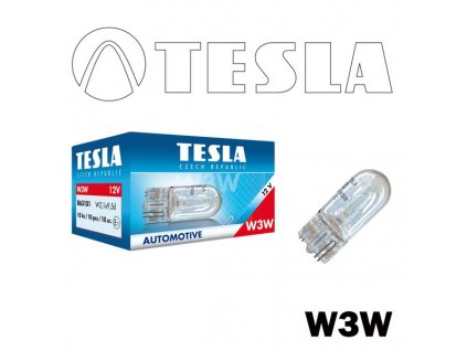 Žárovka 12V W3W W2,1x9,5d, TESLA , www.vseprokaravan.cz