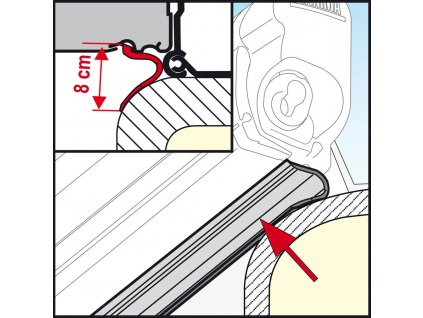 Těsnící páska proti zatékání vody Fiamma Rain Guard Lower www.vseprokaravan.cz