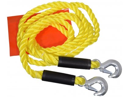Tažné lano 5000 kg s karabinami, www.vseprokaravan.cz