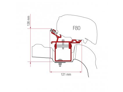 Adapter Fiamma® pro VW Crafter / MAN L3 H3 bez střešního nosiče www.vseprokaravan.cz