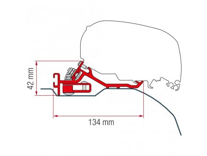 Adaptér pro Fiat Ducato High Roof Super Long H2/L4 od 06/2006 , www.vseprokaravan.cz