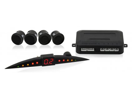 Parkovací asistent 4 senzory, LED display, www.vseprokaravan.cz