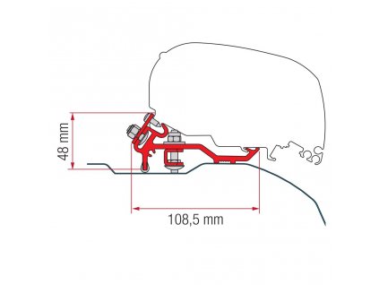 Adaptér F80 S pro Fiat Ducato H2 , www.vseprokaravan.cz