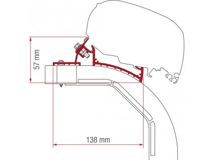 Adaptér Arca, Mobilvetta K-Yacht pro F65, F80 S , www.vseprokaravan.cz