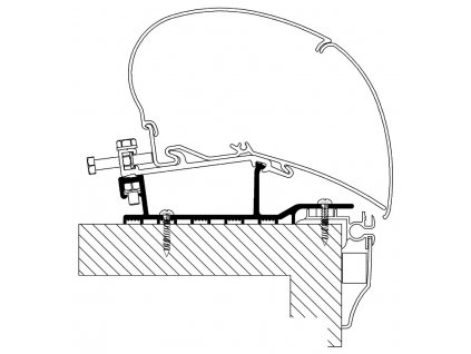 Střešní adaptér pro markýzy Thule Omnistor na karavany Hobby řady 6 a 9 , www.vseprokaravan.czStřešní adaptér pro markýzy Thule Omnistor na karavany Hobby řady 6 a 9 , www.vseprokaravan.cz