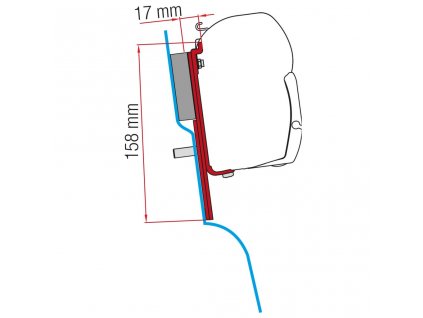 Adaptér Ford Custom Nugget Hochdach pro F45 L, F45 S, ZIP , www.vseprokaravan.cz