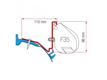 Adaptér Ford Custom Capland/Capfun pro F35 , www.vseprokaravan.cz