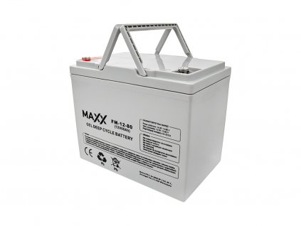 Gelová baterie 12-FM-80 80Ah 12V  , www.vseprokaravan.cz