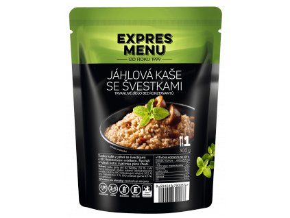 Jáhlová kaše se švestkami (1 porce 300g),www.vseprokaravan.cz