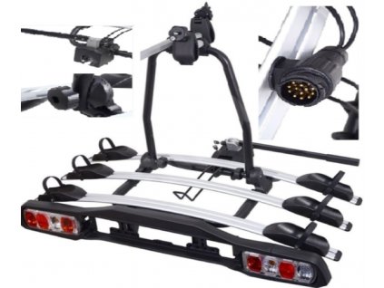 Nosič kol na tažné zařízení Dolphin pro 3 jízdní kola www.vseprokaravan.cz