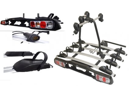 Nosič kol na tažné zařízení Dolphin pro 4 jízdní kola www.vseprokaravan.cz