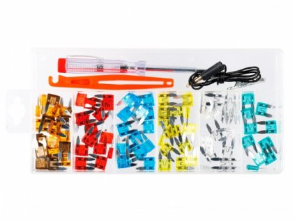 Sada pojistek MINI 5 až 30A 92ks + zkoušečka + pinzeta, www.vseprokaravan.cz