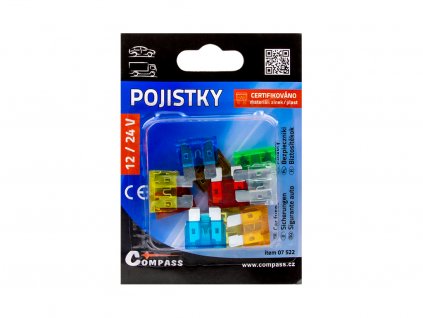 Pojistky nožové 10 Ks, www.vseprokaravan.cz