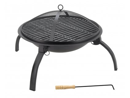 Ohniště s grilovací mřížkou VESUV s poklopem, www.vseprokaravan.cz