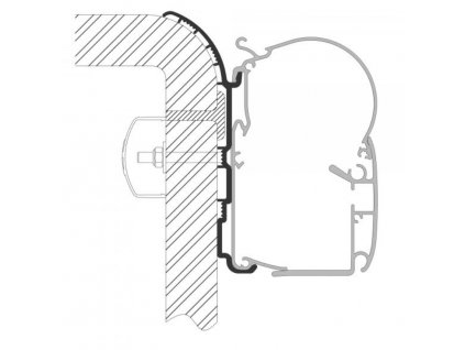 Adaptér Dometic pro Bürstner na nástěnné markýzy 1100, 1500 www.vseprokaravan.cz