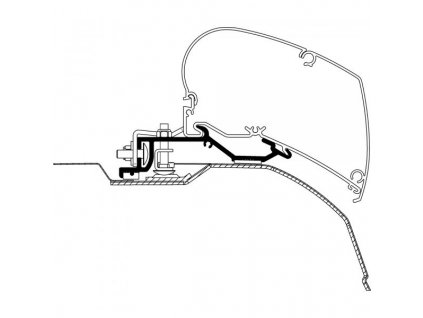 Adaptér Fiat Ducato H2, Thule, www.vseprokaravan.cz