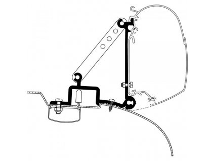 Adaptér Fiat Ducato, řady 5, Thule, www.vseprokaravan.cz