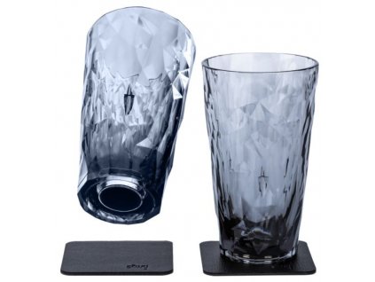 Silwy magnetická plastová sada sklenic na drink 300 ml, šedá, Hightech www.vseprokaravan.cz