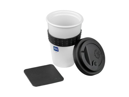 Silwy magnetický porcelánový hrnek na kávu 350 ml s víčkem + podložka www.vseprokaravan.cz