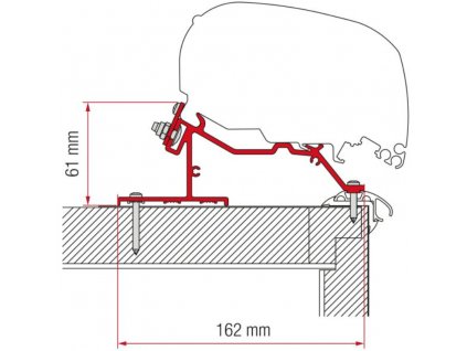 Adaptér Dethleffs, Fendt, LMC/TEC pro F65, F65 S a F80 S Fiamma www.vseprokaravan.cz