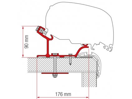 Adaptér Carthago Malibu pro F80 Fiamma www.vseprokaravan.cz