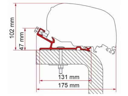 Adaptér Hymer pro F80 L Fiamma www.vseprokaravan.cz