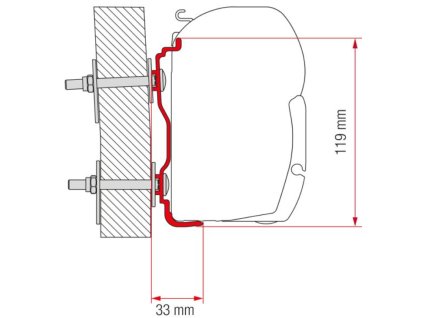 Adaptér Hymer od 2016 pro F45 S, F45 L a F70 Fiamma www.vseprokaravan.cz