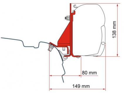 Sada adaptérů Combi Rail Brandrup pro Fiamma F45 S www.vseprokaravan.cz