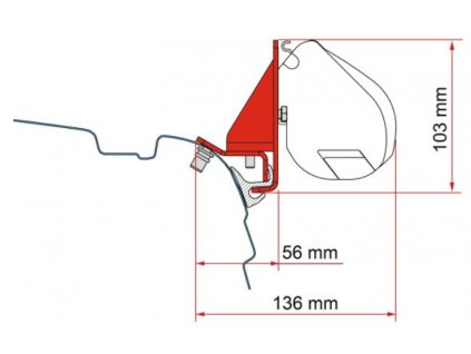 Sada adaptérů Combi Rail Brandrup pro Fiamma F35 Pro www.vseprokaravan.cz