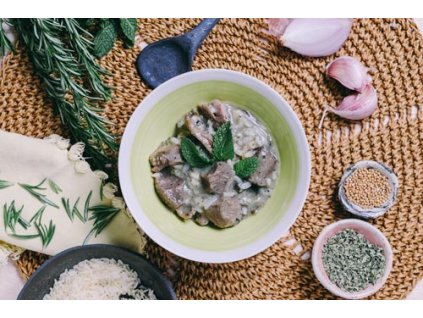 Mátové jehněčí s dlouhozrnou a divokou rýží, Forestia, www.vseprokaravan.cz